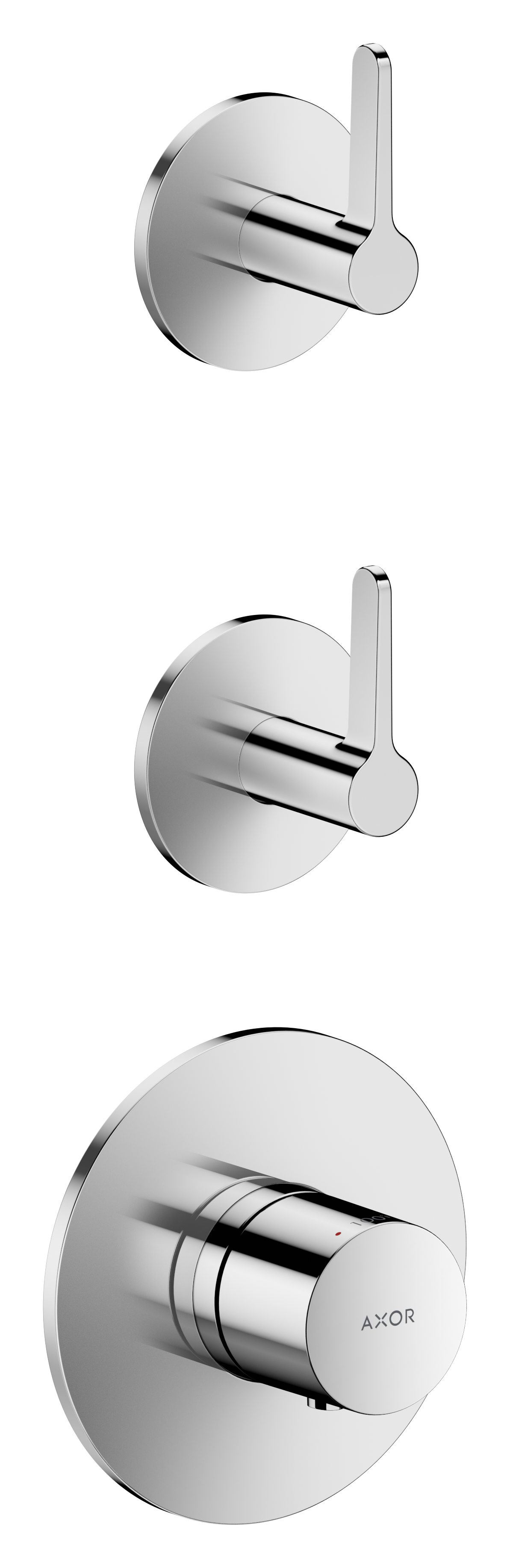 AXOR ONE Thermostatic Module Trim with 2 Volume Controls, Lever Handle