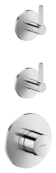 AXOR ONE Thermostatic Module Trim with 2 Volume Controls, Lever Handle