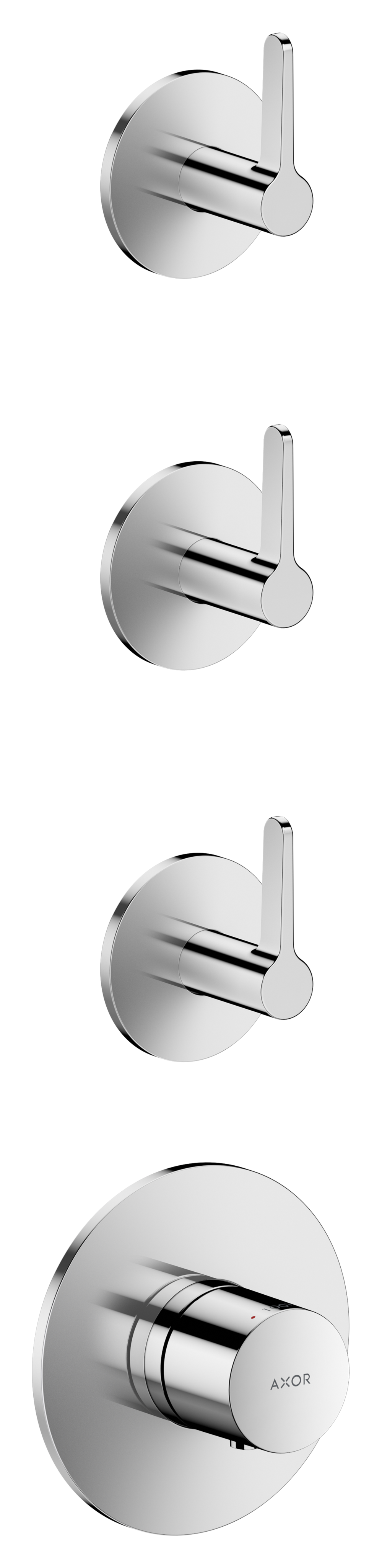 AXOR ONE Thermostatic Module Trim with 3 Volume Controls, Lever Handle