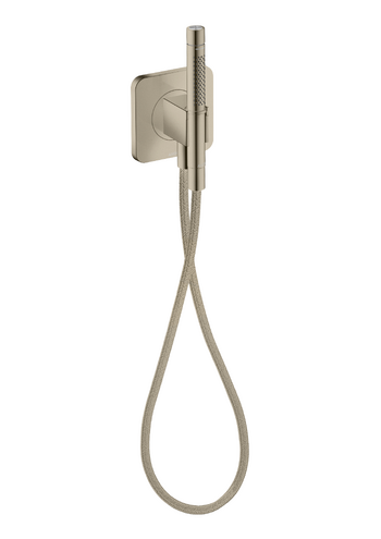 AXOR Citterio C Handshower Holder Softsquare with Outlet 5"x5" with Handshower and Textile Hose, 2.5 GPM