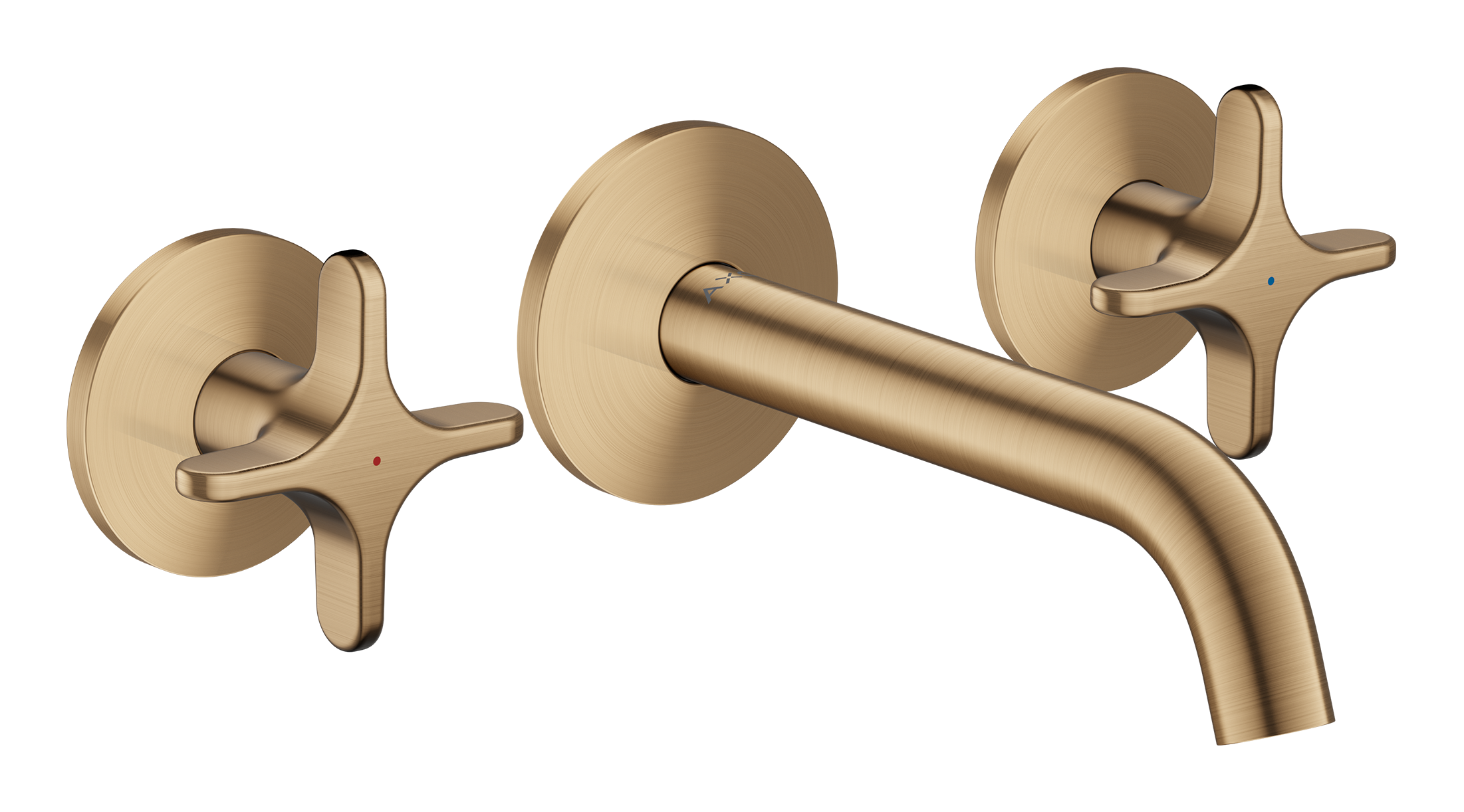 AXOR ONE Wall-Mounted Widespread Faucet 160- Cross Handles, 1.2 GPM