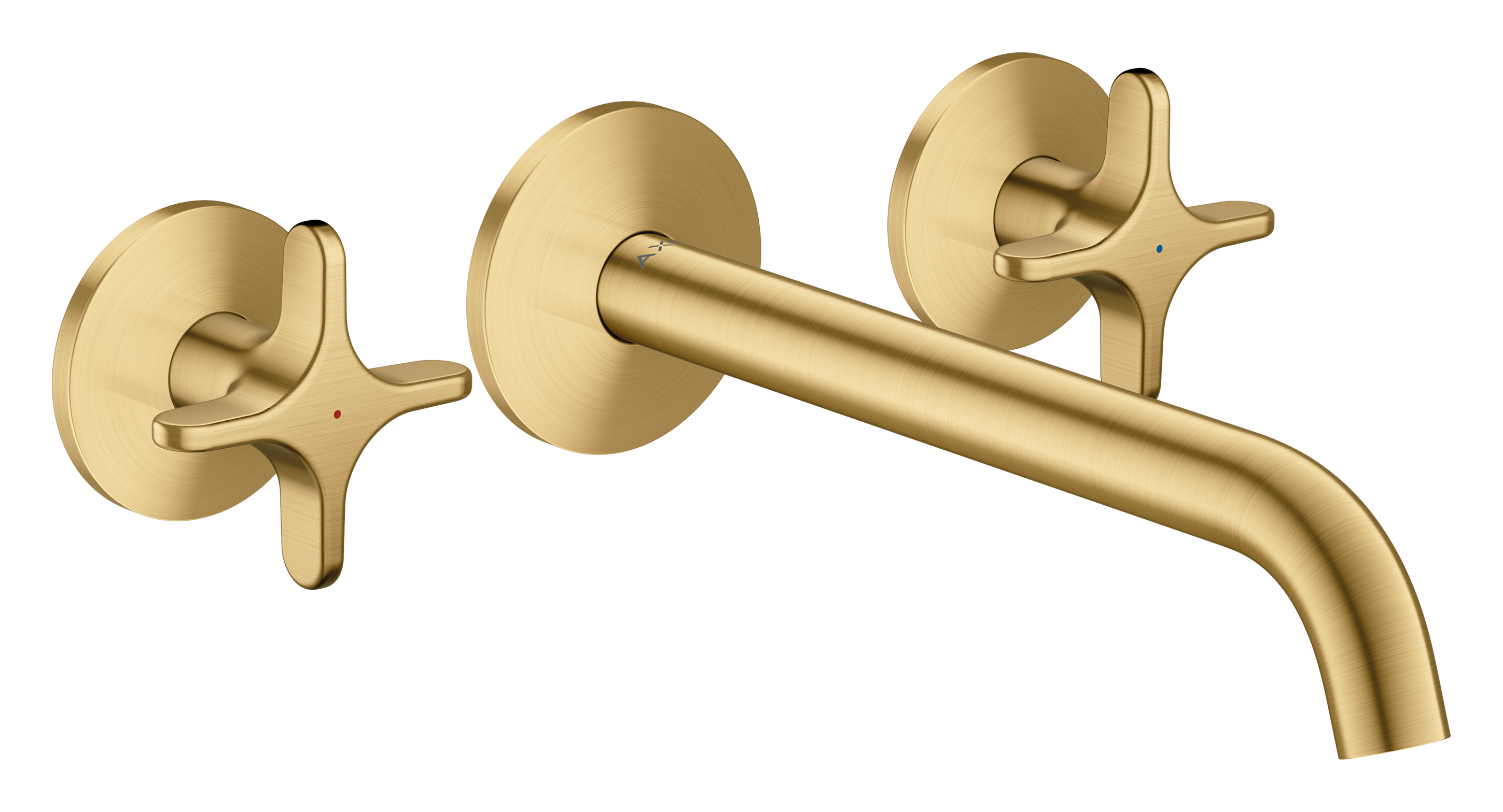 AXOR ONE 3-Hole Wall Mounted Tub Filler, 220  Cross Handle