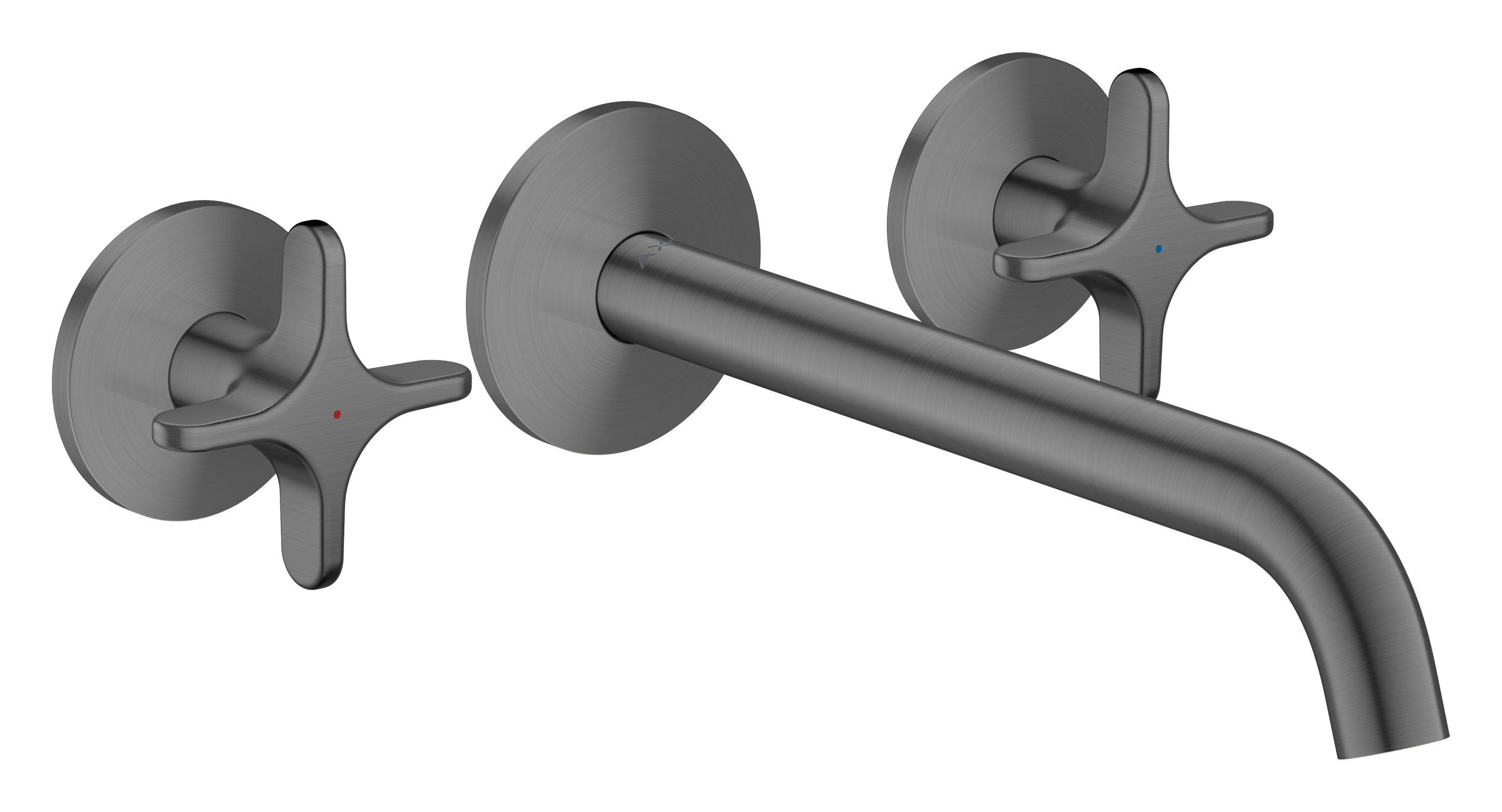 AXOR ONE 3-Hole Wall Mounted Tub Filler, 220  Cross Handle