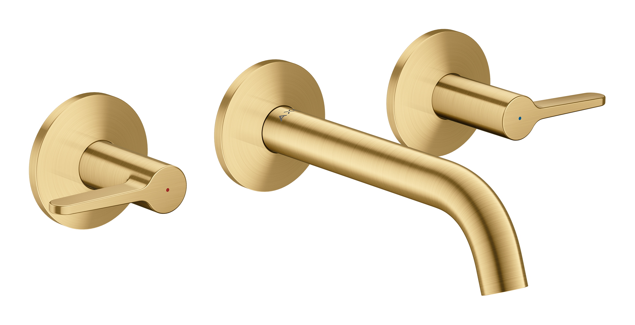 AXOR ONE Wall-Mounted Widespread Faucet 160- Lever Handles, 1.2 GPM