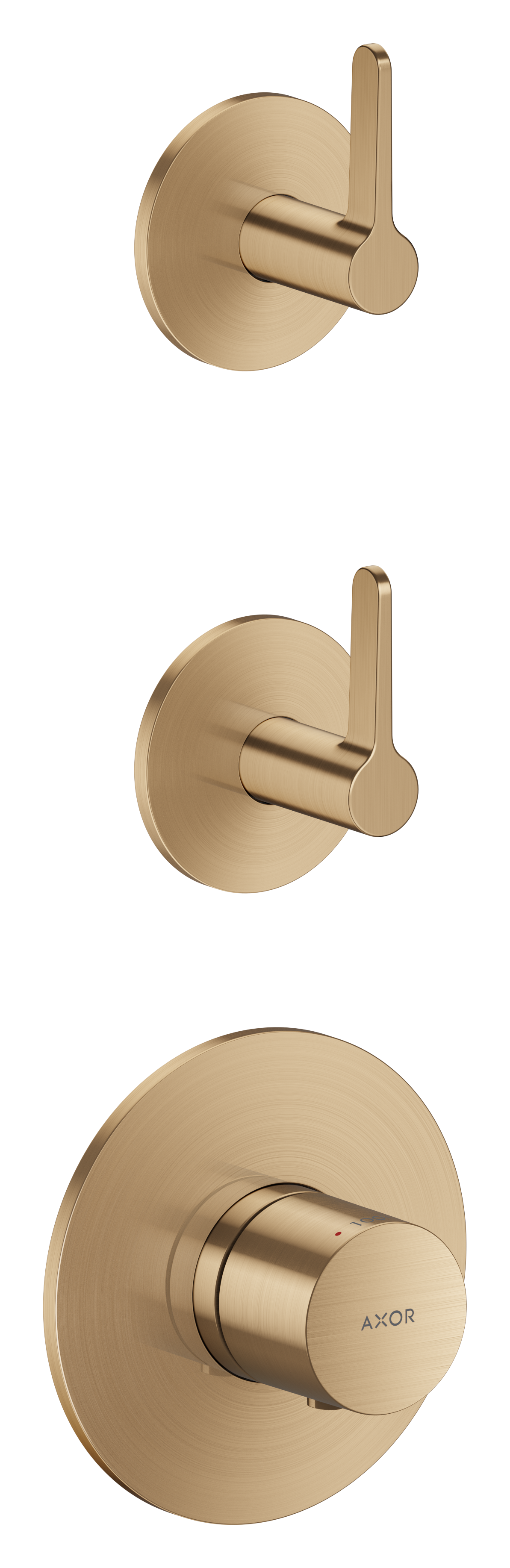 AXOR ONE Thermostatic Module Trim with 2 Volume Controls, Lever Handle