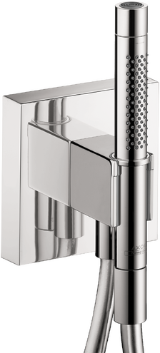 AXOR ShowerSolutions Handshower Holder with Outlet 5" x 5" with Handshower, 1.75 GPM