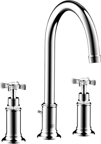 AXOR Montreux Widespread Faucet 180 with Cross Handles and Pop-Up Drain, 1.2 GPM