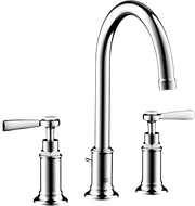 AXOR Montreux Widespread Faucet 180 with Lever Handles and Pop-Up Drain, 1.2 GPM