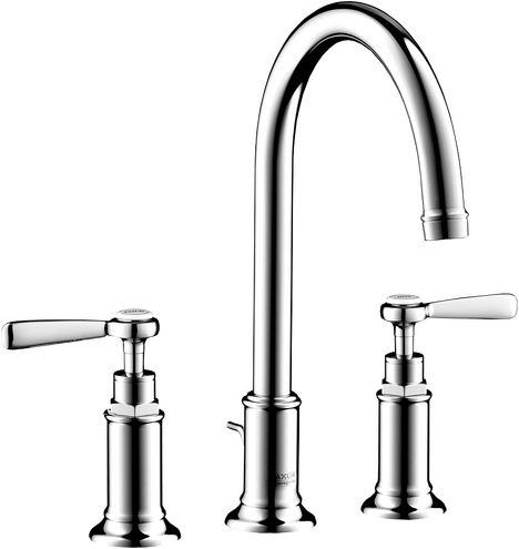 AXOR Montreux Widespread Faucet 180 with Lever Handles and Pop-Up Drain, 1.2 GPM