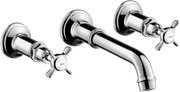 AXOR Montreux Wall-Mounted Widespread Faucet Trim with Cross Handles, 1.2 GPM