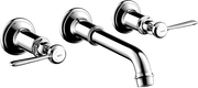 AXOR Montreux Wall-Mounted Widespread Faucet Trim with Lever Handles, 1.2 GPM