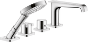 AXOR Citterio E 4-Hole Thermostatic Roman Tub Set Trim with 1.75 GPM Handshower