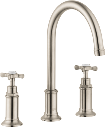 AXOR Montreux Widespread Faucet 180 with Cross Handles and Pop-Up Drain, 1.2 GPM