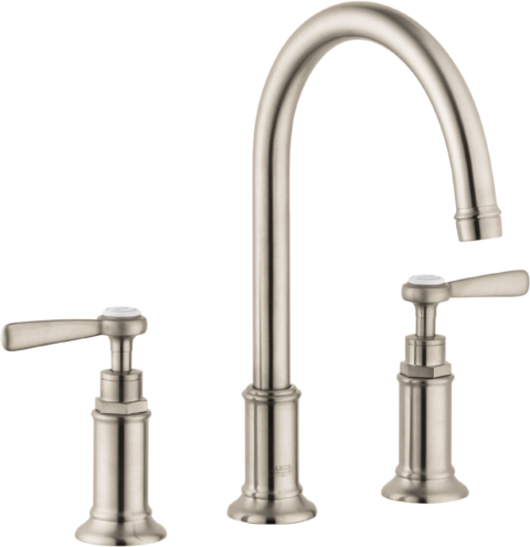 AXOR Montreux Widespread Faucet 180 with Lever Handles and Pop-Up Drain, 1.2 GPM