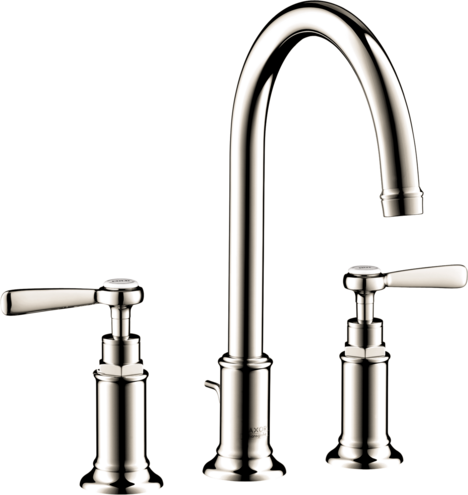 AXOR Montreux Widespread Faucet 180 with Lever Handles and Pop-Up Drain, 1.2 GPM