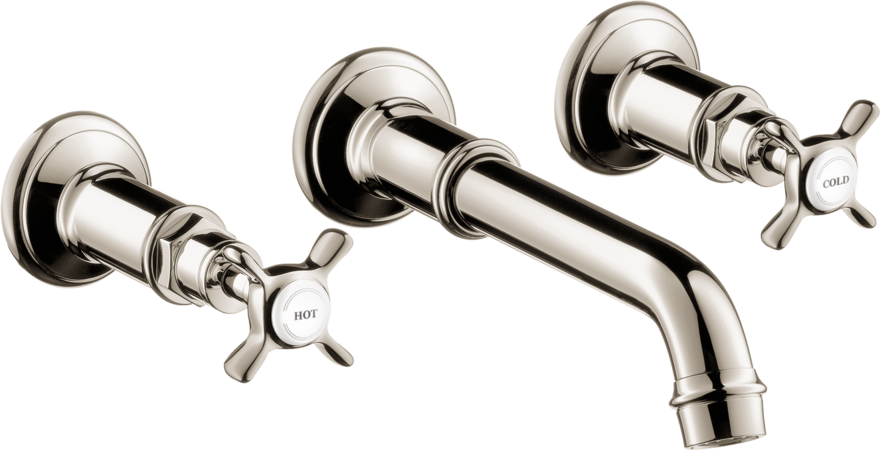 AXOR Montreux Wall-Mounted Widespread Faucet Trim with Cross Handles, 1.2 GPM