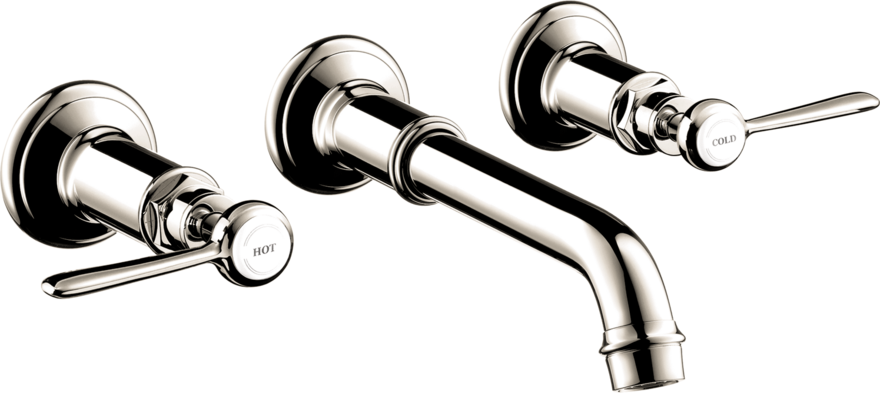 AXOR Montreux Wall-Mounted Widespread Faucet Trim with Lever Handles, 1.2 GPM
