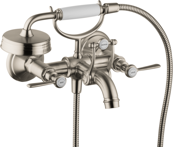AXOR Montreux 2-Handle Wall-Mounted Tub Filler with Lever Handles and 1.8 GPM Handshower