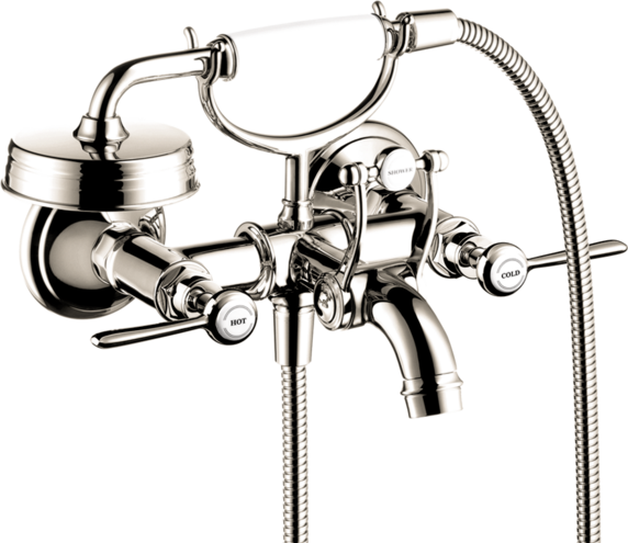 AXOR Montreux 2-Handle Wall-Mounted Tub Filler with Lever Handles and 1.8 GPM Handshower