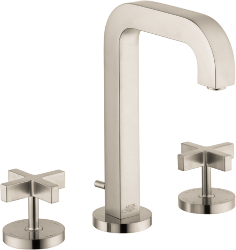AXOR Citterio Widespread Faucet 170 with Cross Handles and Pop-Up Drain, 1.2 GPM