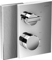 AXOR Edge Thermostatic Trim with Volume Control - Diamond Cut