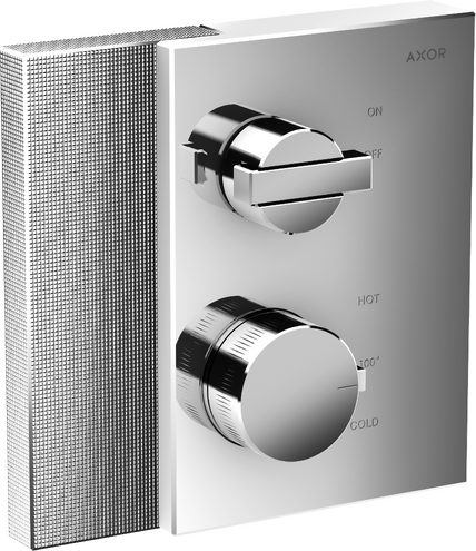 AXOR Edge Thermostatic Trim with Volume Control - Diamond Cut