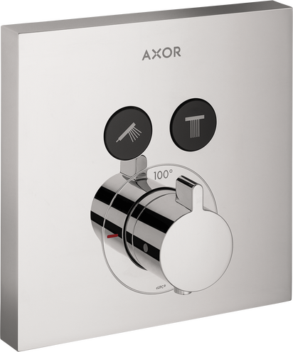 AXOR ShowerSelect Thermostatic Trim Square for 2 Functions