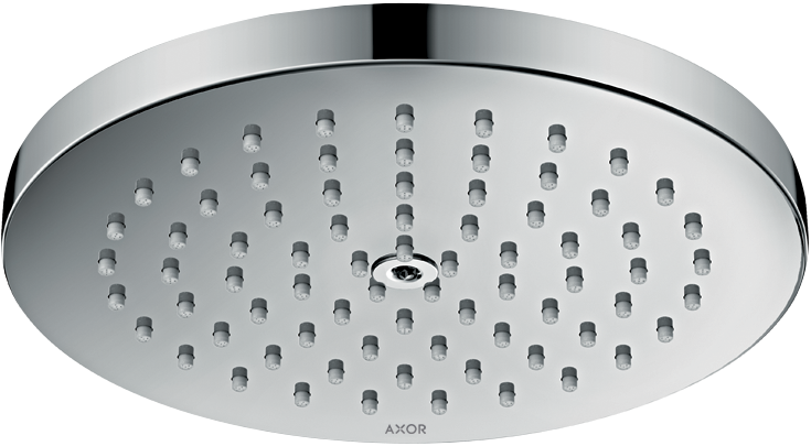 AXOR ShowerSolutions Showerhead 180 1-Jet Powder Rain, 1.75 GPM