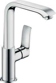 Metris Single-Hole Faucet 230 with Swivel Spout and Pop-Up Drain, 1.2 GPM