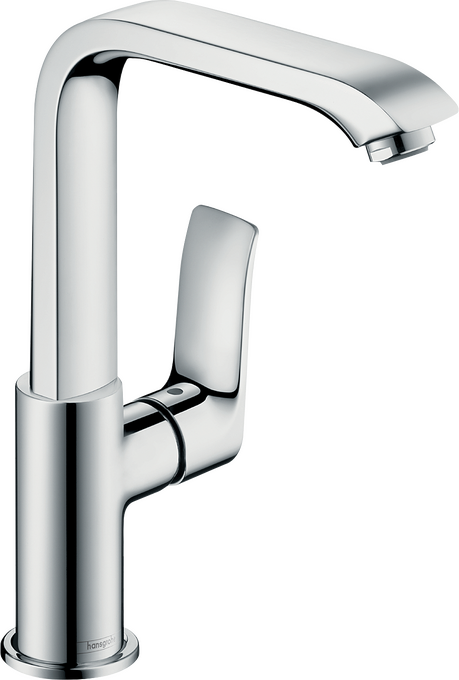 Metris Single-Hole Faucet 230 with Swivel Spout and Pop-Up Drain, 1.2 GPM