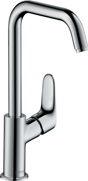 Focus Single-Hole Faucet 240 with Swivel Spout and Pop-Up Drain, 1.2 GPM
