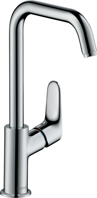 Focus Single-Hole Faucet 240 with Swivel Spout and Pop-Up Drain, 1.2 GPM