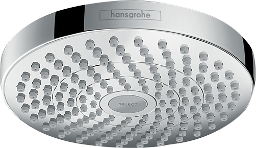 Hansgrohe Croma Select S Showerhead 180 2-Jet, 1.8 GPM