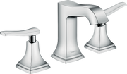 Hansgrohe Metropol Classic Widespread Faucet 110 with Lever Handles and Pop-Up Drain, 1.2 GPM