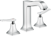 Metropol Classic Widespread Faucet 160 with Lever Handles and Pop-Up Drain, 1.2 GPM