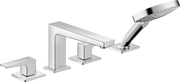 Metropol 4-Hole Roman Tub Set Trim with Lever Handles and 1.75 GPM Handshower