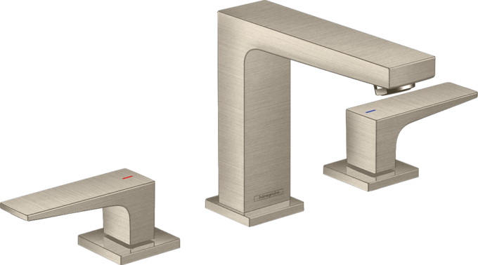 Metropol Widespread Faucet 110 with Lever Handles and Pop-Up Drain, 0.5 GPM
