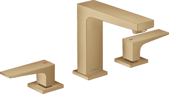 Metropol Widespread Faucet 110 with Lever Handles and Pop-Up Drain, 1.2 GPM