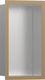 XtraStoris Individual Wall Niche Brushed Stainless Steel with Design Frame 12"x 6"x 4"