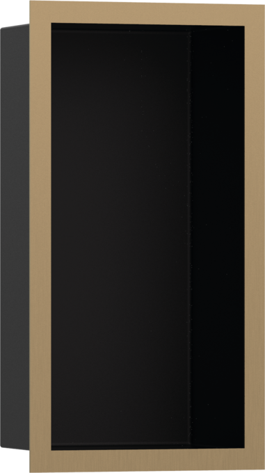 XtraStoris Individual Wall Niche Matte Black with Design Frame 12"x 6"x 4"