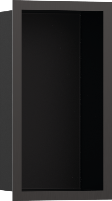 XtraStoris Individual Wall Niche Matte Black with Design Frame 12"x 6"x 4"