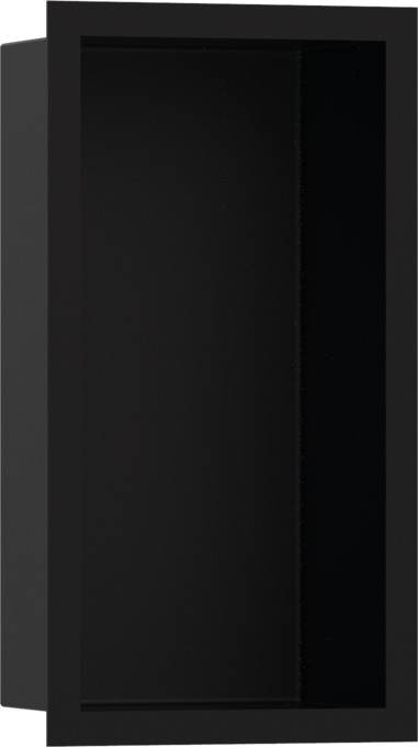 XtraStoris Individual Wall Niche Matte Black with Design Frame 12"x 6"x 4"