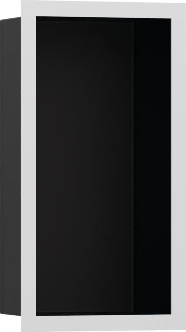 XtraStoris Individual Wall Niche Matte Black with Design Frame 12"x 6"x 4"