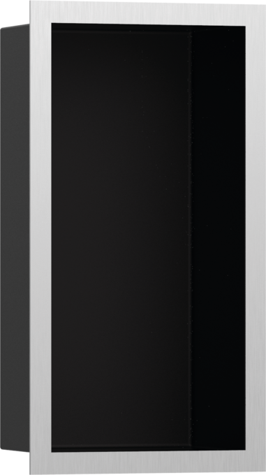 XtraStoris Individual Wall Niche Matte Black with Design Frame 12"x 6"x 4"
