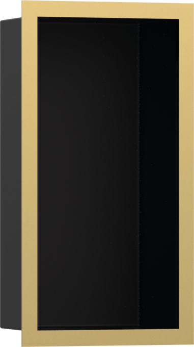 XtraStoris Individual Wall Niche Matte Black with Design Frame 12"x 6"x 4"