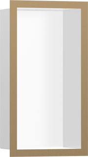 XtraStoris Individual Wall Niche Matte White with Design Frame 12"x 6"x 4"
