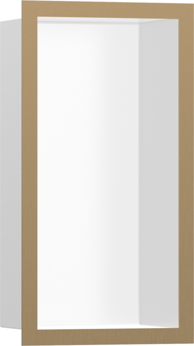 XtraStoris Individual Wall Niche Matte White with Design Frame 12"x 6"x 4"