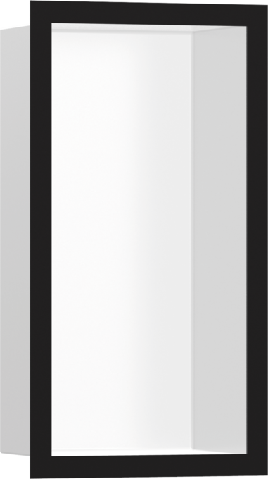 XtraStoris Individual Wall Niche Matte White with Design Frame 12"x 6"x 4"