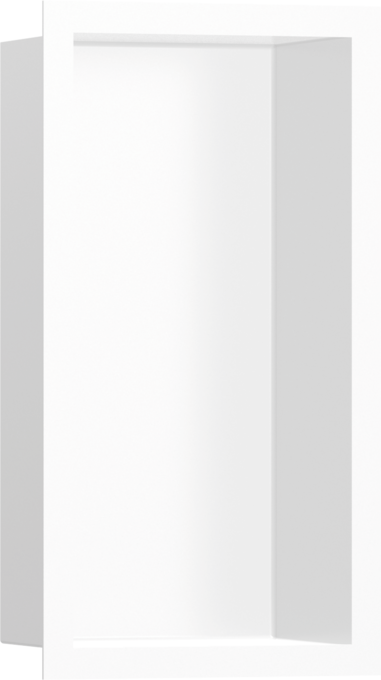 XtraStoris Individual Wall Niche Matte White with Design Frame 12"x 6"x 4"