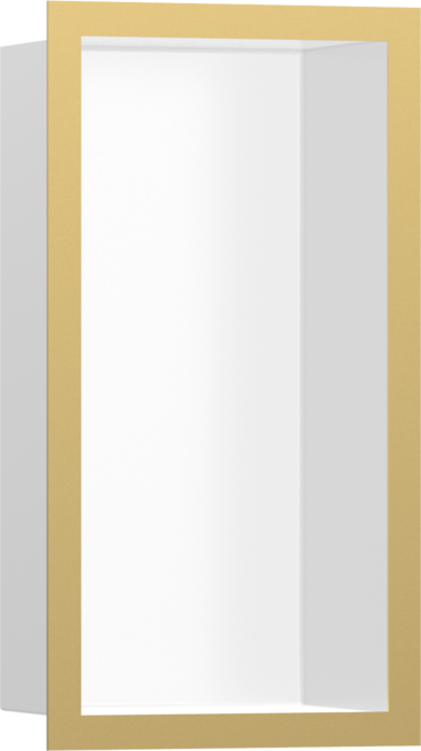 XtraStoris Individual Wall Niche Matte White with Design Frame 12"x 6"x 4"